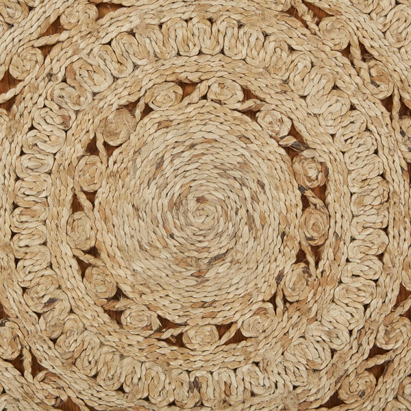 Homeroots Sunshine Golden Natural Jute Area Rug  Jute 394232