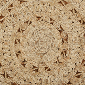 Homeroots Sunshine Golden Natural Jute Area Rug  Jute 394233