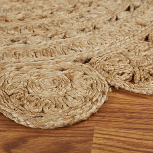 Homeroots Sunshine Golden Natural Jute Area Rug  Jute 394233