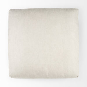 Homeroots 39" Beige Polyester And Brown Cocktail Ottoman   394237