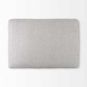 Homeroots 26" Light Gray Jute And Brown Cocktail Ottoman   394238