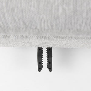 Homeroots 39" Light Gray Polyester And Brown Cocktail Ottoman   394239