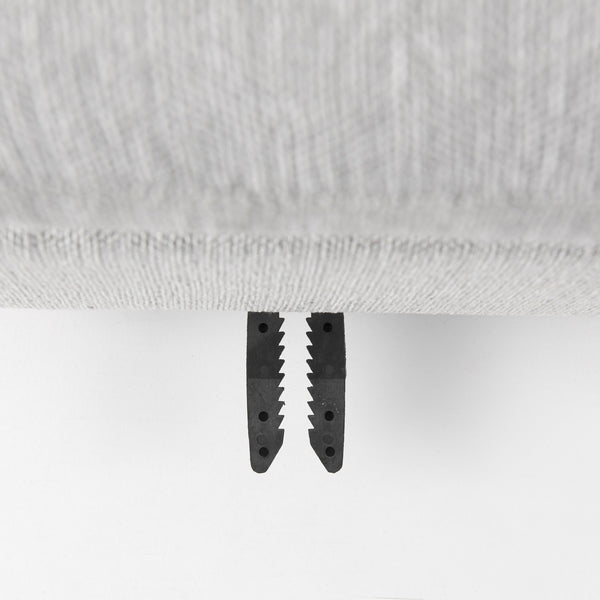 Homeroots 39" Light Gray Polyester And Brown Cocktail Ottoman   394239