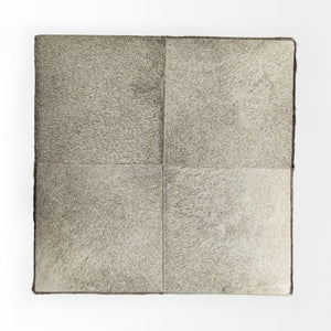 Homeroots 20" Gray Wool Cube Ottoman   394248