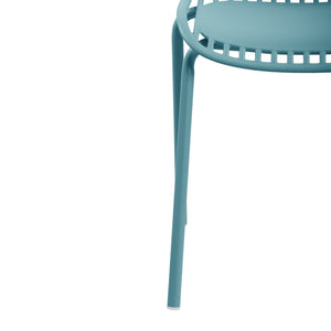 English Elm Eldred Outdoor Stackable Dining Chairs Set of 2 Uv Resistant Patio Seating Sky Blue N776P390471B