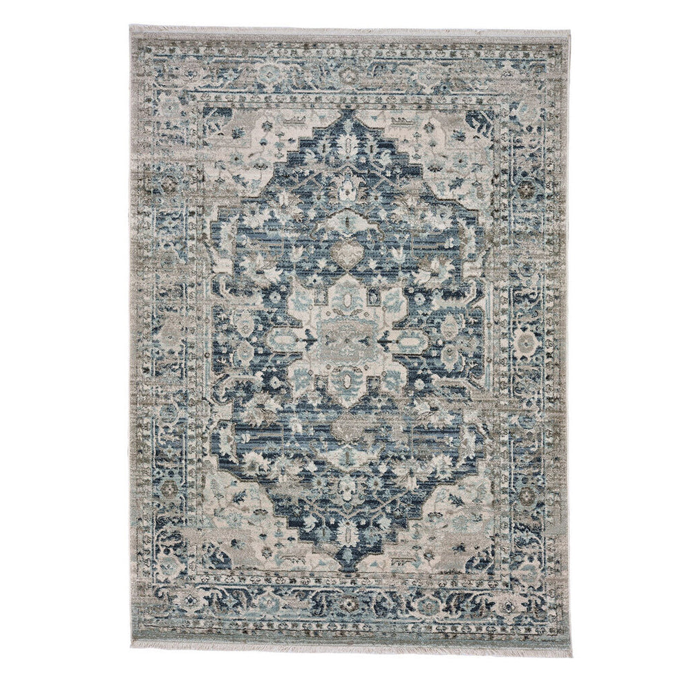 Capel Rugs Alden-medallion Timeless Woven Area Rug In Trendy Colors For Beauty And Durability In Home Decor Slate Blue, Grey 100% Olefin 3943rs03030410450