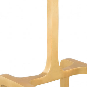 HomeRoots 23" Gold Marble-Look Rectangular End Table - Chic Modern Accent for Living Room, Bedroom & Office 394583