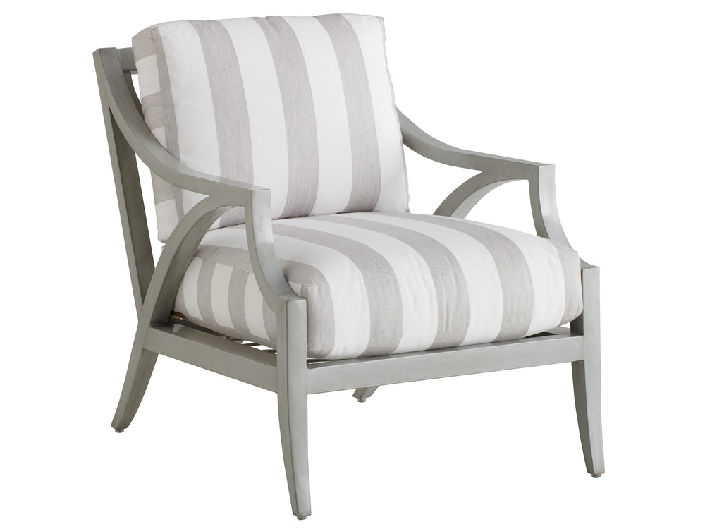 Lexington Tommy Bahama Outdoor 3945-11-41 Stylish Outdoor Lounge Chair With Elegant Aluminum Design For Luxurious Alfresco Living Gray  3945-11-41