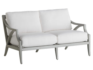 Lexington Tommy Bahama Outdoor 3945-22-40 Elegant Outdoor Loveseat In Oyster Shell Finish - Comfortable & Stylish Alfresco Design Gray  3945-22-40