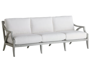 Lexington Tommy Bahama Outdoor 3945-33-41 Silver Sands Outdoor Sofa – Elegant Gray Aluminum Design For Luxurious Alfresco Living Gray  3945-33-41