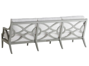 Lexington Tommy Bahama Outdoor 3945-33-41 Silver Sands Outdoor Sofa – Elegant Gray Aluminum Design For Luxurious Alfresco Living Gray  3945-33-41