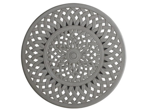 Lexington Tommy Bahama Outdoor 3945-873 Elegant High/Low Bistro Table For Outdoor Dining – Stylish Aluminum With Artisan Finish Gray  3945-873