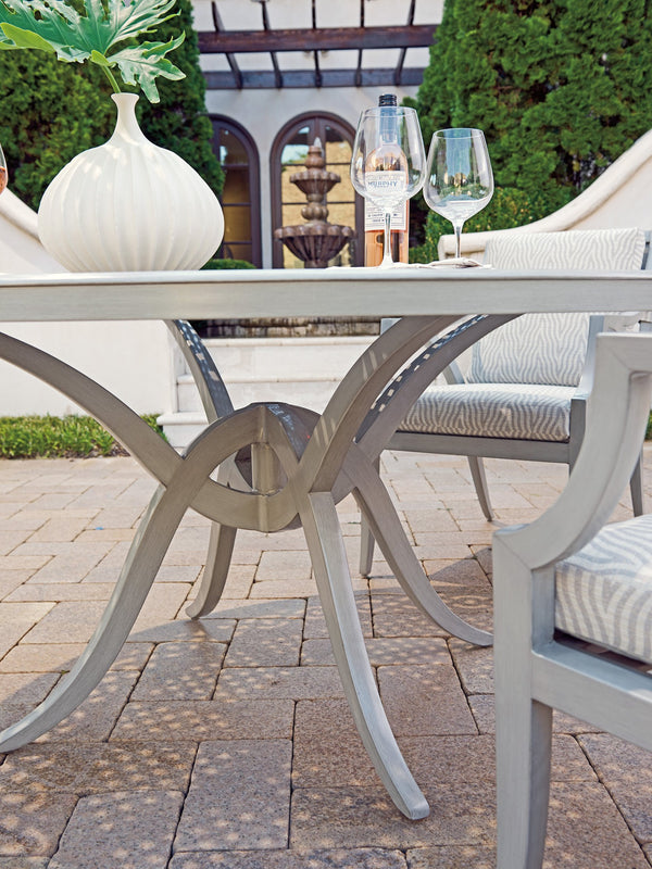 Lexington Tommy Bahama Outdoor 3945-875c Elegant Round Dining Table With Intricate Cast Aluminum Design For Stylish Outdoor Living Gray  3945-875c