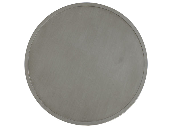 Lexington Tommy Bahama Outdoor 3945-947 Elegant Round Cocktail Table - Artisan Aluminum Design In Soft Gray For Stylish Outdoor Living Gray  3945-947