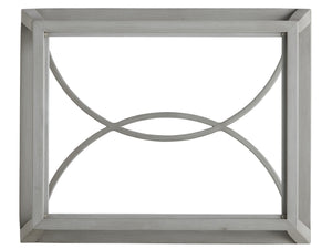 Lexington Tommy Bahama Outdoor 3945-955 Elegant Rectangular End Table With Tiered Glass Top For Stylish Outdoor Living Spaces Gray  3945-955