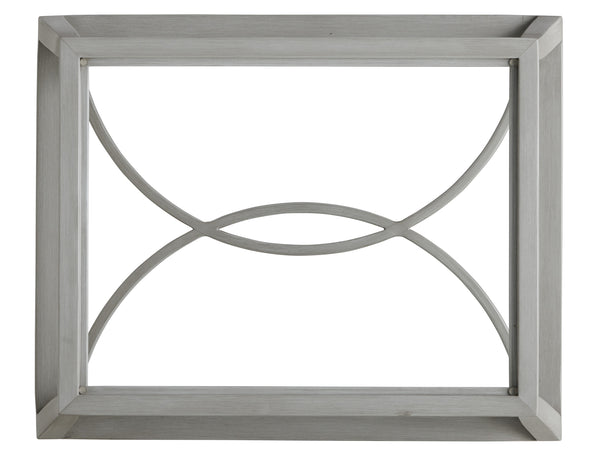 Lexington Tommy Bahama Outdoor 3945-955 Elegant Rectangular End Table With Tiered Glass Top For Stylish Outdoor Living Spaces Gray  3945-955