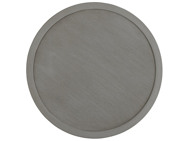 Lexington Tommy Bahama Outdoor 3945-957 Elegant Round End Table For Outdoor Living - Durable Aluminum With Artisan Finish Gray  3945-957