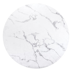 Homeroots 47" White And Black Rounded Steel Dining Table   394610