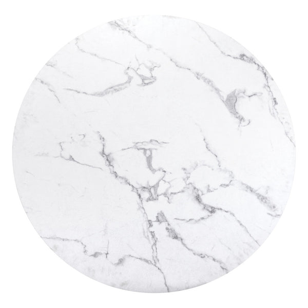 Homeroots 47" White And Black Rounded Steel Dining Table   394610