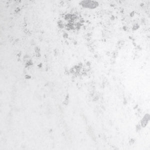 HomeRoots 47" Stylish White Marble & Steel Pedestal Dining Table - Modern Design for 4, Perfect for Gatherings! 394617