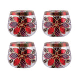 Poinsettia Tealight Holders - Set of 2