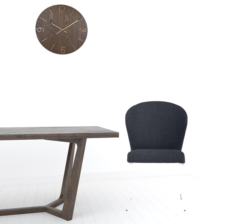 Homeroots Set Of Four Gray And Silver Upholstered Fabric Wing Back Dining Side Chairs  Metal 394624