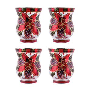 Poinsettia Votives (Set of 4) 394638/S4 Elk Home