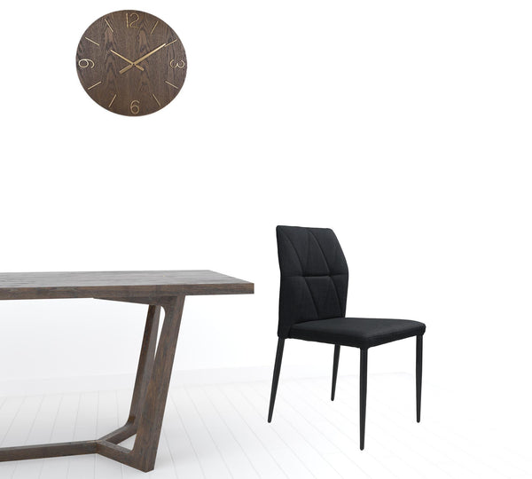 Homeroots Set Of Four Tufted Black Upholstered Fabric Dining Side Chairs  Metal 394643