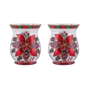 Poinsettia Pillar (Set of 2) 394645/S2 Elk Home