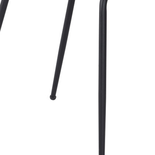 Homeroots Set Of Two White And Black Upholstered Faux Leather Dining Side Chairs  Metal 394699