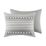 Urban Habitat Rowan Modern/Contemporary Striped Clipped Jacquard Comforter Set UH10-2485 Grey