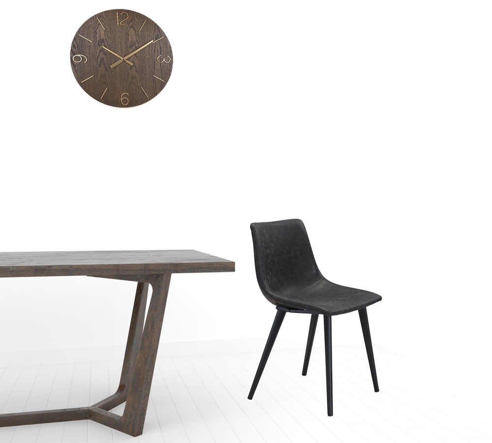 Homeroots Set Of Two Black Upholstered Faux Leather Dining Side Chairs  Steel 394711