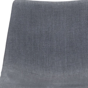 HomeRoots Set of Two Stylish Gray and Black Upholstered Dining Chairs for Modern Homes and Gatherings 394712