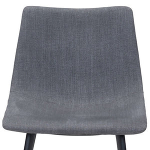 HomeRoots Set of Two Stylish Gray and Black Upholstered Dining Chairs for Modern Homes and Gatherings 394712