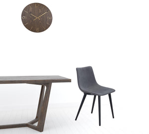 Homeroots Set Of Two Gray And Black Upholstered Fabric Dining Side Chairs  Metal 394712