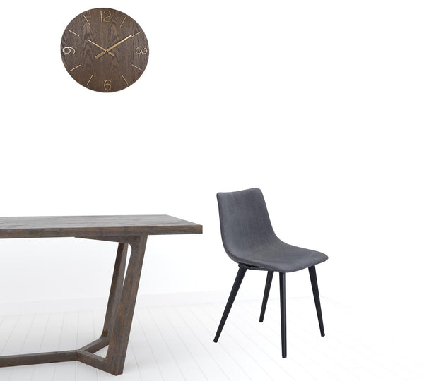 Homeroots Set Of Two Gray And Black Upholstered Fabric Dining Side Chairs  Metal 394712