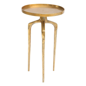 Homeroots Set Of Two 13" Gold Nested Tables   394785