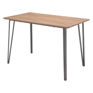Homeroots 55" Brown And Gray Wood And Steel Dining Table - Stylish, Modern Design Perfect For Family Gatherings   394792