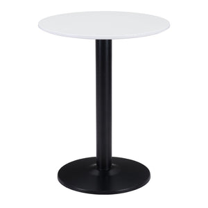 HomeRoots 24" Sleek Black and White Round End Table - Modern Bistro Design for Any Space, Stylish & Functional 394795