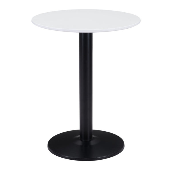 HomeRoots 24" Sleek Black and White Round End Table - Modern Bistro Design for Any Space, Stylish & Functional 394795
