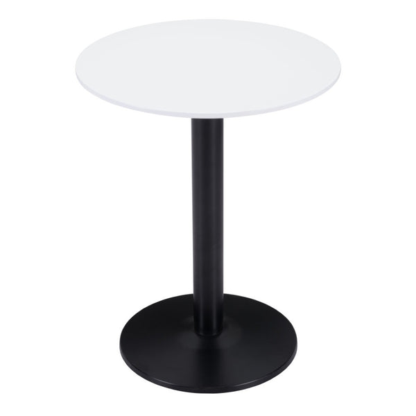 HomeRoots 24" Sleek Black and White Round End Table - Modern Bistro Design for Any Space, Stylish & Functional 394795