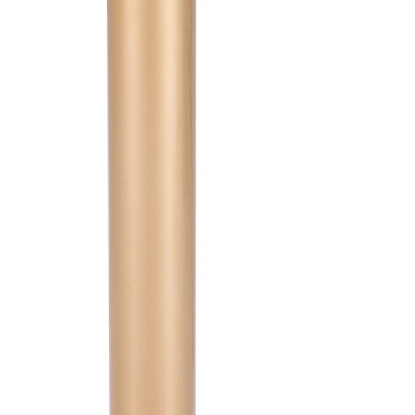 HomeRoots 24" Gold and White Round End Table - Modern Compact Design for Dining, Lounge, or Office Spaces 394796