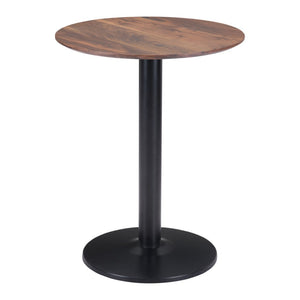 HomeRoots 24" Chic Black and Brown Round End Table for Small Spaces - Versatile Bistro Style Accent Piece 394798