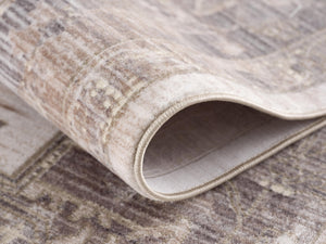 Homeroots 15' Runner Beige And Ivory Medallion Power Loom Runner Rug  Polyester 394813