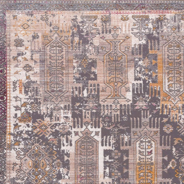 HomeRoots 10' Elegant Gray and Ivory Oriental Runner Rug - Durable, Stylish, Perfect for Hallways and Spaces 2' x 13' 394844