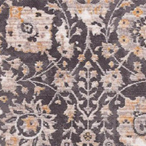 HomeRoots 10' Gray and Ivory Oriental Runner Rug - Durable, Stylish Accent for Hallways and Modern Spaces 2' x 10' 394858