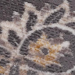 Homeroots 10' Runner Gray And Ivory Oriental Power Loom Runner Rug  Polyester 394858