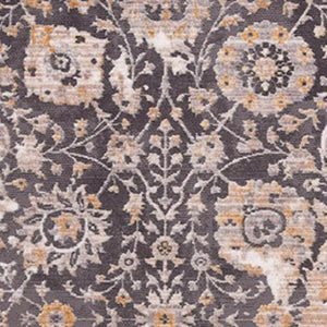 HomeRoots 10' Gray and Ivory Oriental Runner Rug - Durable, Stylish Accent for Hallways and Modern Spaces 2' x 10' 394858
