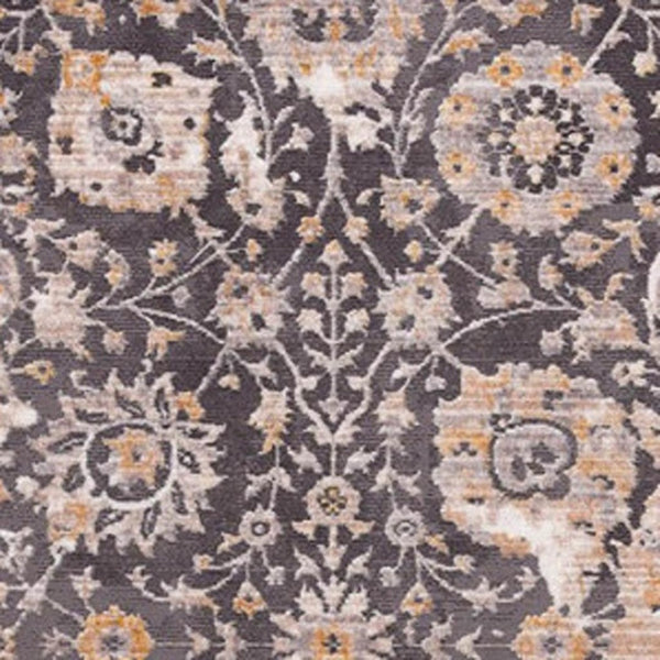 HomeRoots 10' Gray and Ivory Oriental Runner Rug - Durable, Stylish Accent for Hallways and Modern Spaces 2' x 10' 394858