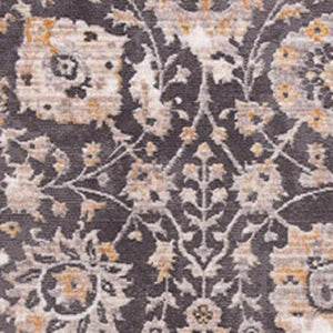 HomeRoots 10' Gray and Ivory Oriental Runner Rug - Durable, Stylish Accent for Hallways and Modern Spaces 2' x 13' 394860